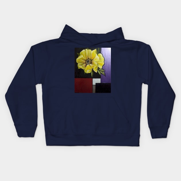 FLOR A CUADROS Kids Hoodie by JUANGOMY